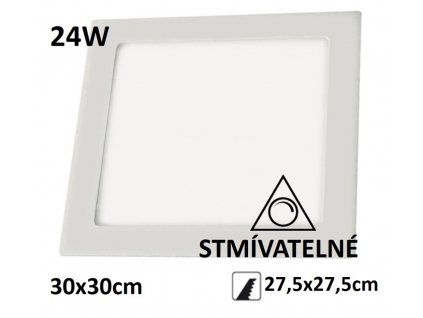 led panel stmivatelny 24w ctverec