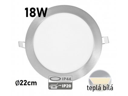 chrom led panel kruh vestavny do sadrokartonu podhledovy ecolite
