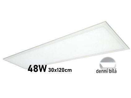 levny kvalitni led panel 30x120 cm denni bila