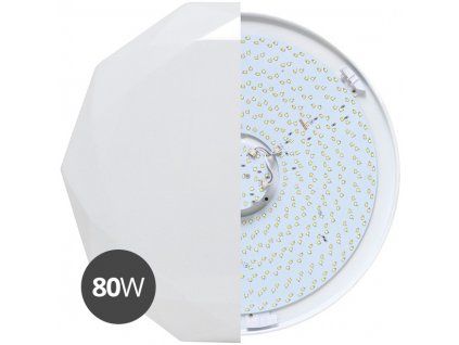 LED stropní svítidlo DIAMANT CCT s ovladačem plynulá REGULACE BARVY světla 80W WZSD-80/80W/LED