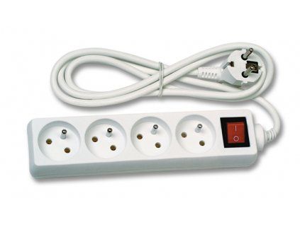 Prodlužovací kabel 1.5m, 4zásuvky s vypínačem
