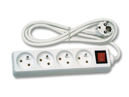 Prodlužovací kabel 3m, 4zásuvky s vypínačem
