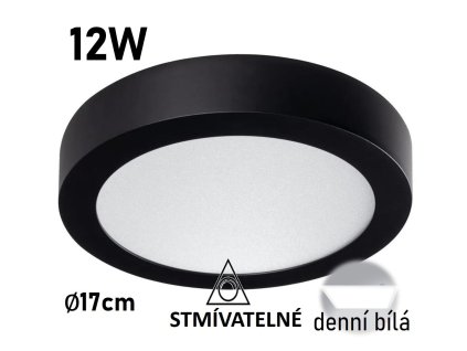cerny led panel stmivatelny 12W denni bila web