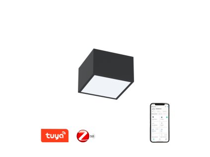 Immax NEO CANTO Smart stropní svítidlo 15x15cm 12W černé Zigbee 3.0