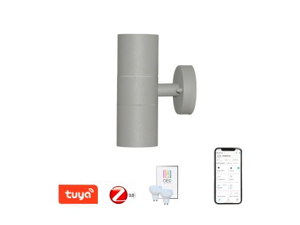 Immax NEO PARED double Smart šedé bodové nástěnné svítidlo venkovní 2x GU10 Zigbee 3.0