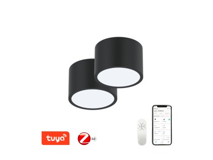 Immax NEO sada 2x RONDATE Smart stropní svítidlo 15cm 12W černé Zigbee 3.0 + DO