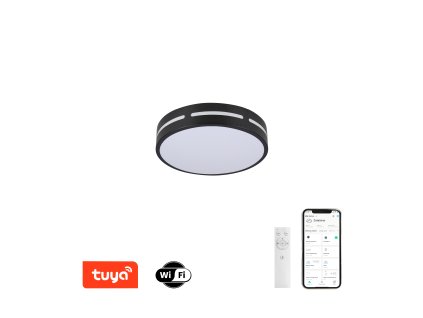 Immax NEO LITE PERFECTO Smart stropní svítidlo kruh 30cm, 24W černé Tuya WiFi