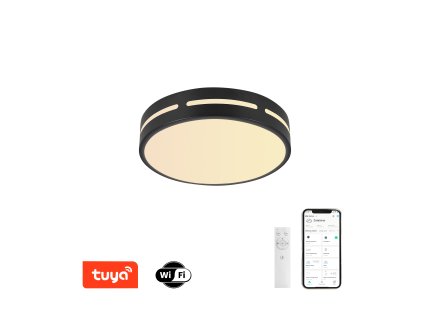 Immax NEO LITE PERFECTO Smart stropní svítidlo kruh 40cm, 24W černé Tuya WiFi