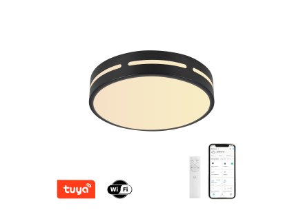 Immax NEO LITE PERFECTO Smart stropní svítidlo kruh 50cm, 48W černé Tuya WiFi