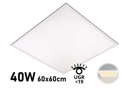 led panel ugr 19 60x60 levny backlight tepla bila 40W UGRB6060