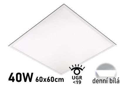 led panel ugr 19 60x60 levny backlight denni bila 40W UGRB6060