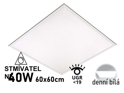 led panel ugr stmivatelny 60x60 denni bila