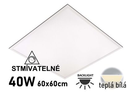 led panel stmivatelny 60x60backlight tepla bila