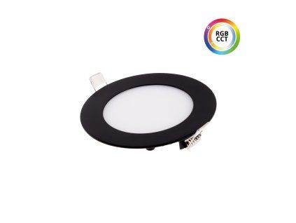 LED panel 24V 9W RGBCCT ČERNÝ kulatý 24KB9