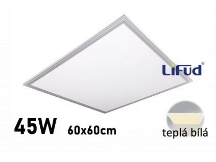 led panel stribrny 60x60 cm teplá bílá