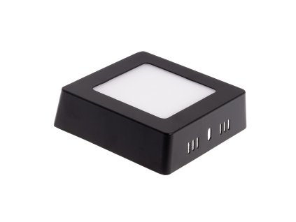 Černý stropní LED panel 6W BPS6 přisazený čtverec 120x120cm