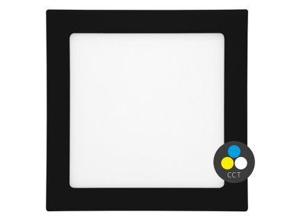 Černý VESTAVNÝ LED panel RAFA 25W čtverec 12x12cm CCT IP44/20 LED-WSQ-CCT/25W/CR