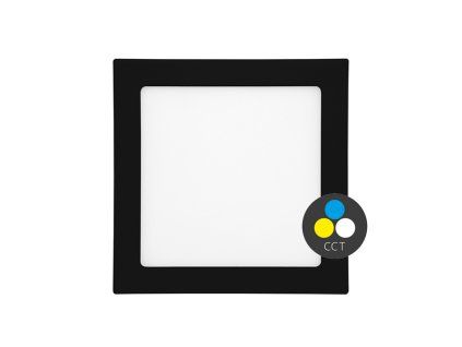 Černý VESTAVNÝ LED panel RAFA 6W čtverec 12x12cm CCT IP44/20 LED-WSQ-CCT/6W/CR