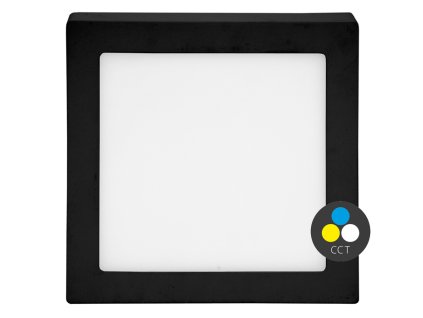 Černý LED panel na strop RAFA2 18W CCT 30x30cm přisazený čtverec LED-CSQ-CCT/25W/CR