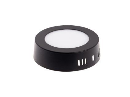 LED panel na Strop BPL6 6W  12cm ČERNÝ kulatý přisazený