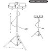 LED reflektor se stojanem ECOLITE WORK RMLED 2x30W STJ ORA 180cm maxlumen.cz