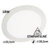 stmivatelny led panel vestavny kulaty 18W