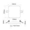 HZ18 LED panel 18W čtverec 123x123mm