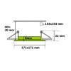 SN12 LED panel 12W čtverec 171x171mm