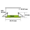 LN12 LED panel 12W kulatý 171mm