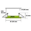 LN18 LED panel 18W kulatý 225mm