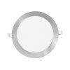 LED panel CHROM LADA 12W TEPLÁ BÍLÁ kruh vestavný IP44 /20  ECOLITE LED-WSL-12W/27/CHR