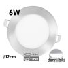stribrny led panel 6W do sadrokartonu ip44 do koupelny.denni bila ecolite