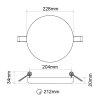 KZ36 LED panel 36W kulatý 228mm