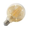 LED žárovka E27 EKF4W G95 FILAMENT kulatá TEPLÁ BÍLÁ