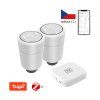 2x Immax NEO Smart Termostatická hlavice Zigbee + Smart NEO BRIDGE PRO v2