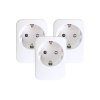 3x chytrá ZÁSUVKA Smart sada 3x vnitřních zásuvek v2, bez kolíku typ F WiFi TUYA