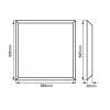 LED panel 40W BACKLIGHT BLP6060 TEPLÁ BÍLÁ 60x60cm