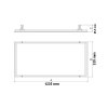 hlinikovy vestavny bily ram 30x120cm pro led panel do sdk sadrokartonu montazni sada pro zapusteni panelu vestavba ramecku do podhledu rozmer qvestramc600