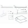 hlinikovy vestavny bily ram 30x120cm pro led panel do sdk sadrokartonu montazni sada pro zapusteni panelu vestavba ramecku do podhledu