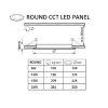 LED panel 24V 6W CCT - změna BARVY světla černý kulatý vestavný led panel 24LB6