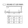 Stmívatelný LED panel 24V 18W CCT zápustný ČERNÝ kulatý 24LB18