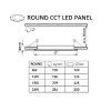 LED panel 24V 24W STMÍVATELNÝ CCT kulatý ČENÝ zněna barvy světla 24LB24