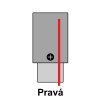 Koncovka Z3F BÍLÁ s přívodem pro VESTAVNOU třífázovou lištu