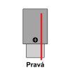 Koncovka Z3F BÍLÁ s přívodem pro VESTAVNOU třífázovou lištu