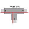 T spojka ČERNÁ pro VESTAVNOU kolejnicovou Z3F lištu