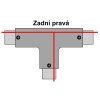 T spojka ČERNÁ pro VESTAVNOU kolejnicovou Z3F lištu