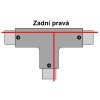 T spojka BÍLÁ pro VESTAVNOU kolejnicovou Z3F lištu