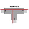 T spojka BÍLÁ pro VESTAVNOU kolejnicovou Z3F lištu