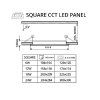 LED panel 24V 18W CCT Dual White STMÍVATELNÝ  24SW18 čtverec BÍLÝ