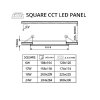 LED panel 24V 6W CCT stmívatelný BÍLÝ čtverec 24SW6 změna barvy světla
